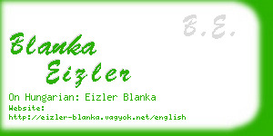 blanka eizler business card